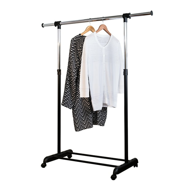 Honey-Can-Do GAR-01119 Adjustable Flared Double Garment Rack Black/Chrome Honey-Can-Do GAR-01119 Adjustable Flared Double Garment Rack Black/Chrome